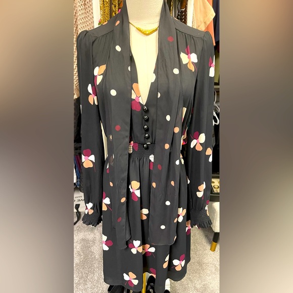 Kate Spade Glitzy Ritzy Dusk Buds Print Mini Dress Size S NWOT - Picture 10 of 12